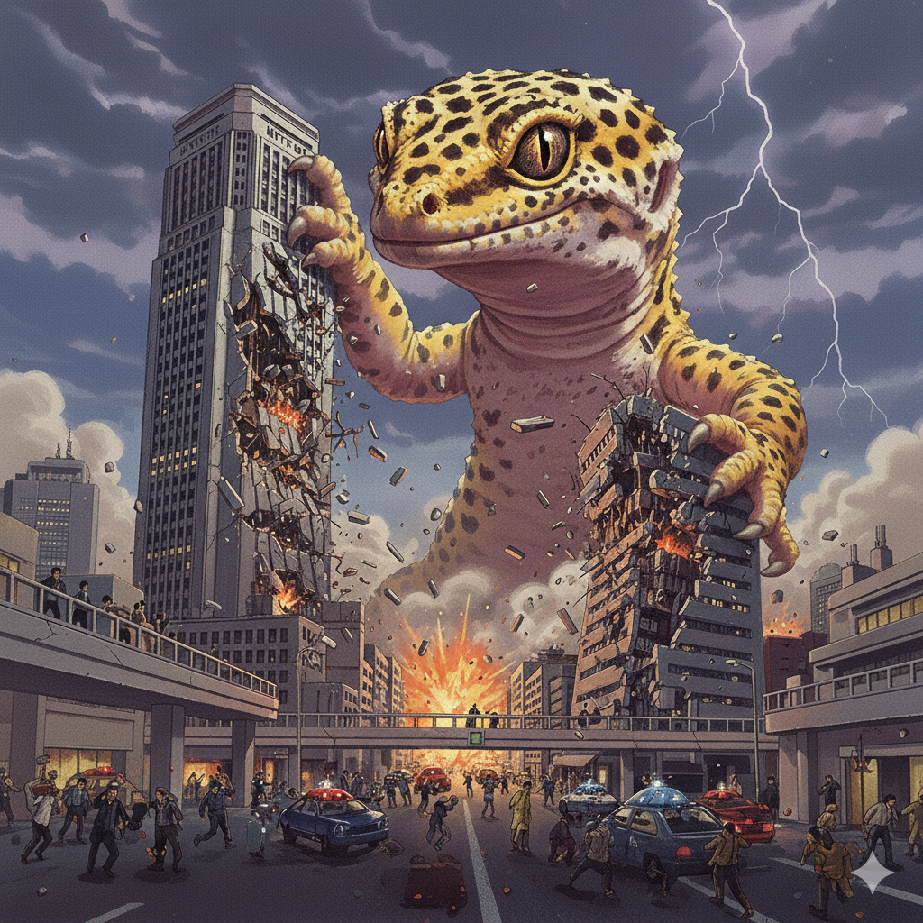 ◎オバケトカゲモドキとダイオウ トカゲモドキ