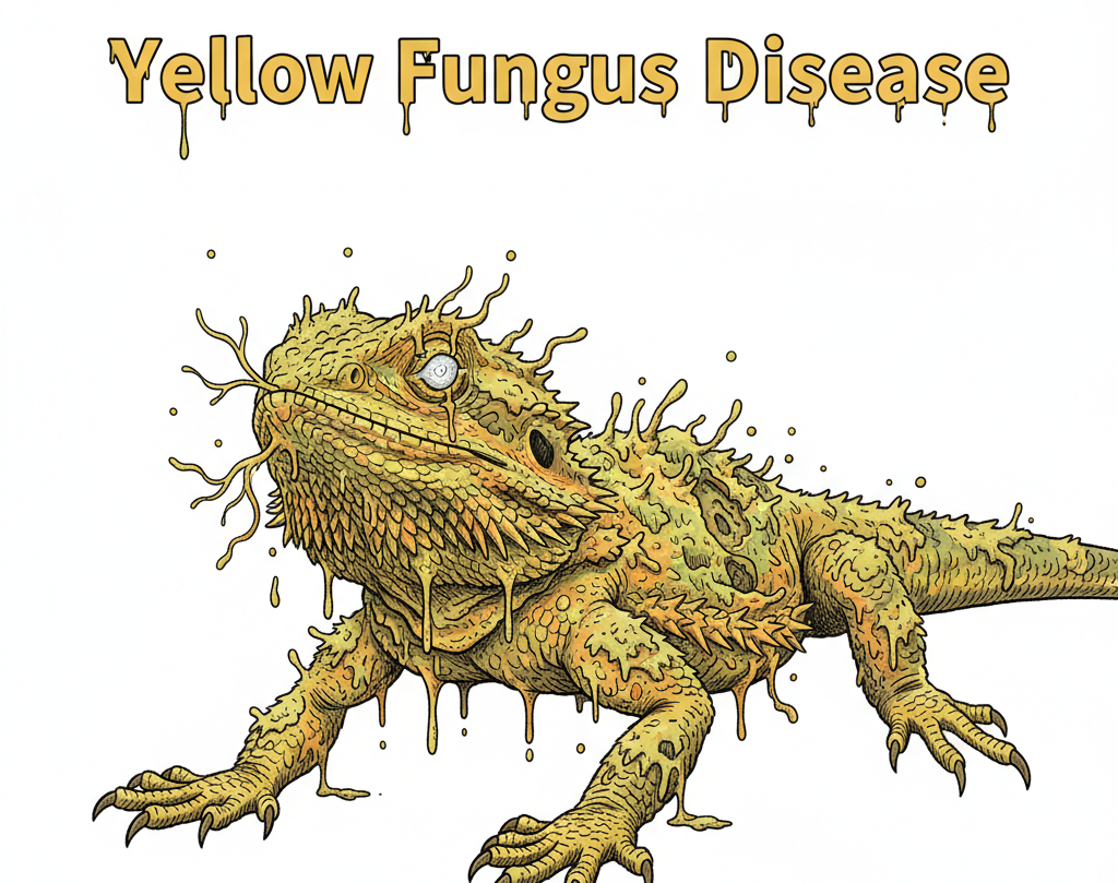 【病気】トカゲのイエローファンガス病/黄色真菌病(YFD)