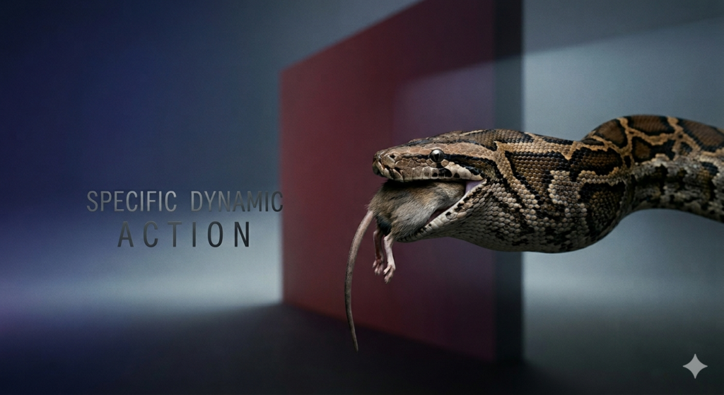 【生理】ヘビの摂食後の代謝亢進(SDA)