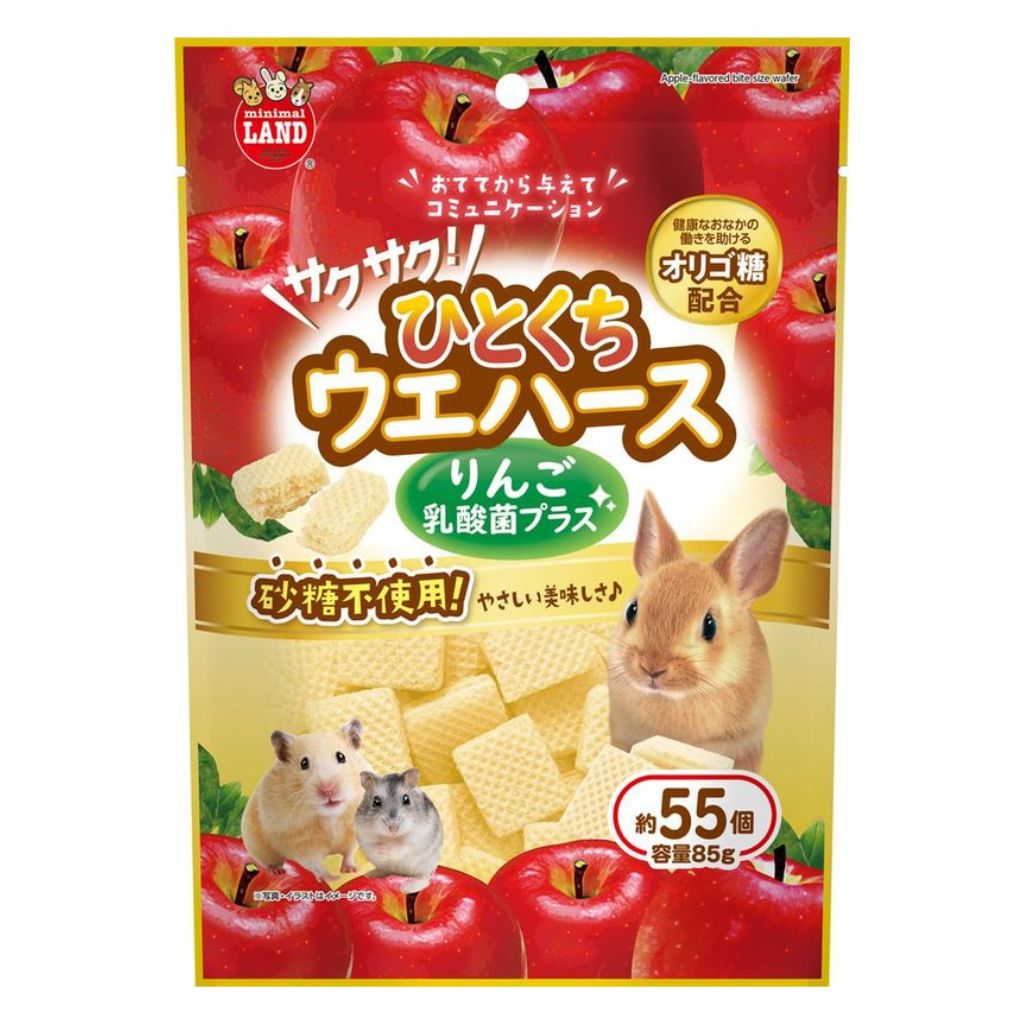 【マルカン】サクサク！ひとくちウエハース りんご 乳酸菌プラス 85g